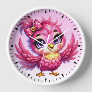 Horloge Dessin Animé Drôle D'oiseau Sublimation-56342