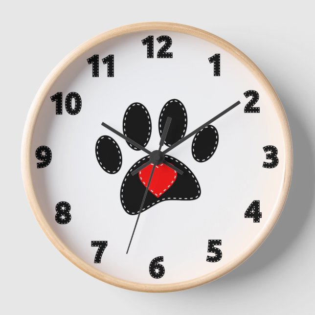 Horloge Dessin de maman de chien (Recto)