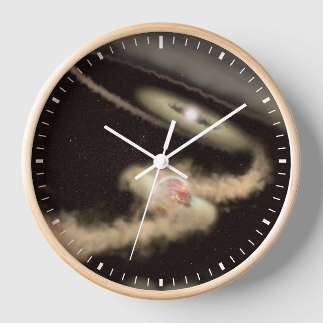 Horloge Deux Exoplanètes Géantes De Gaz Orbitant Une Jeune (Recto)