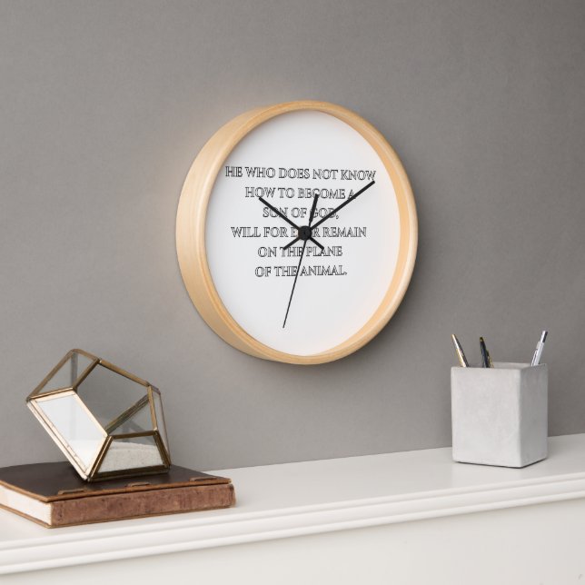 Horloge devenir le fils de Dieu - citation spirituelle hor (Bureau)