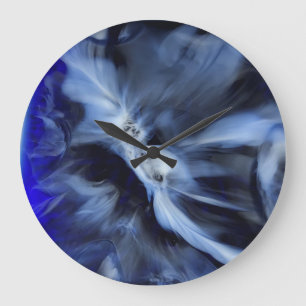 horloge d'impression en résine bleue