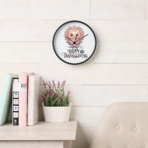 Horloge Dinde de Thanksgiving mignonne