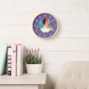 Horloge Divine la licorne   Lune et nuages