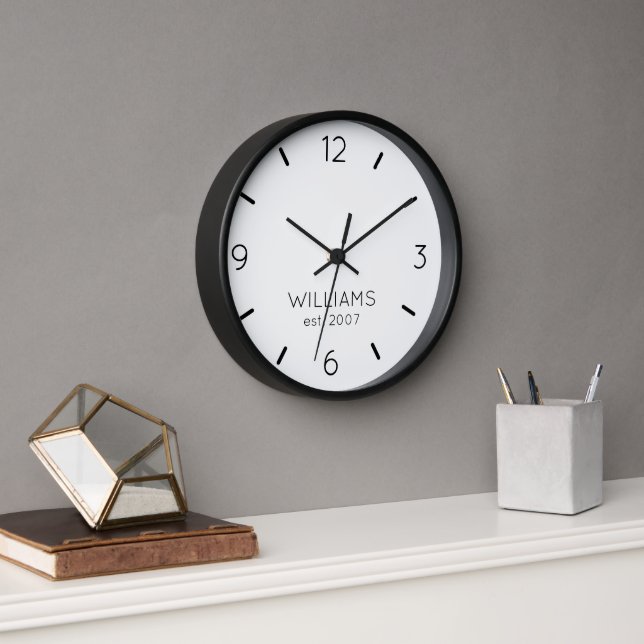 Horloge do-it-yourself | Couleur, nom, texte personnalisés (Bureau)