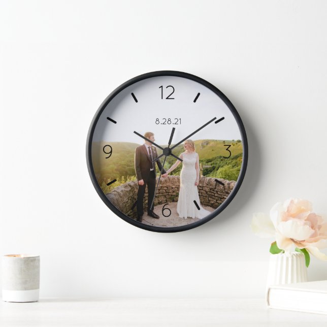Horloge do-it-yourself | Photo personnalisée, nom, texte (Maison)