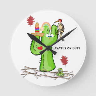 Horloge d'oiseaux de Cactus