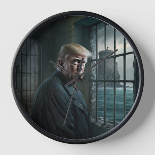 Horloge Donald Trump à la prison d'Alcatraz