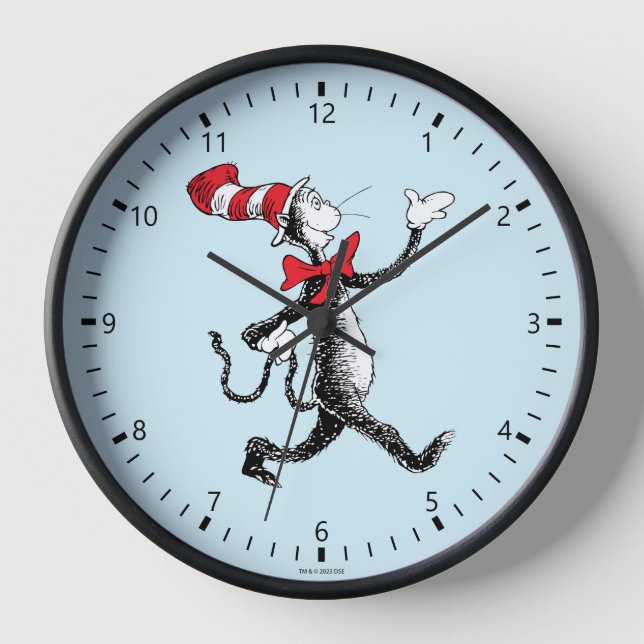 Horloge Dr Seuss | Chat dans la marche des chats Casquette (Recto)