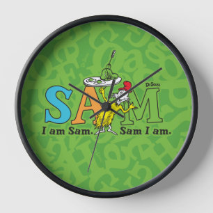 Horloge Dr. Seuss Je suis Sam. Sam je suis.