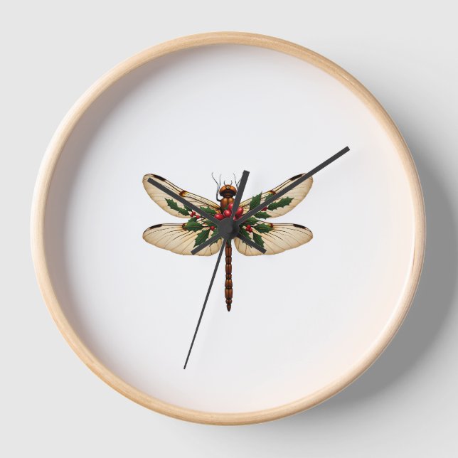 Horloge Dragonfly à ailes Holly (Recto)