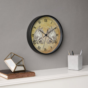 Horloge Dragons ailés