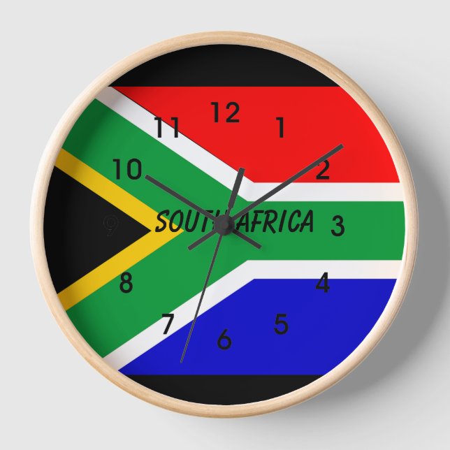 HORLOGE DRAPEAU D'AFRIQUE DU SUD (Recto)