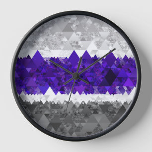 Horloge Drapeau de fierté Boho Géométrique Mod Rétro Greyg