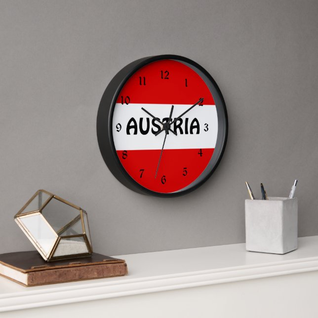 Horloge Drapeau de l'Autriche (Bureau)