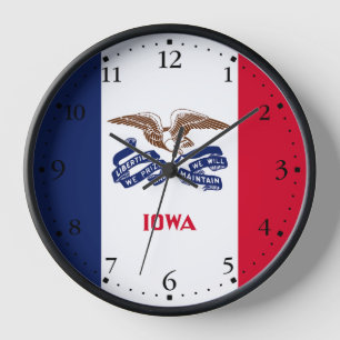 Horloge Drapeau de l'État de l'Iowa