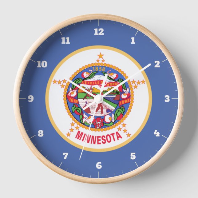HORLOGE DRAPEAU DE L'ÉTAT DE MINNESOTA (Recto)