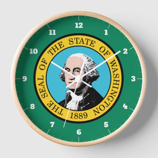 HORLOGE DRAPEAU DE L'ÉTAT DE WASHINGTON (Recto)
