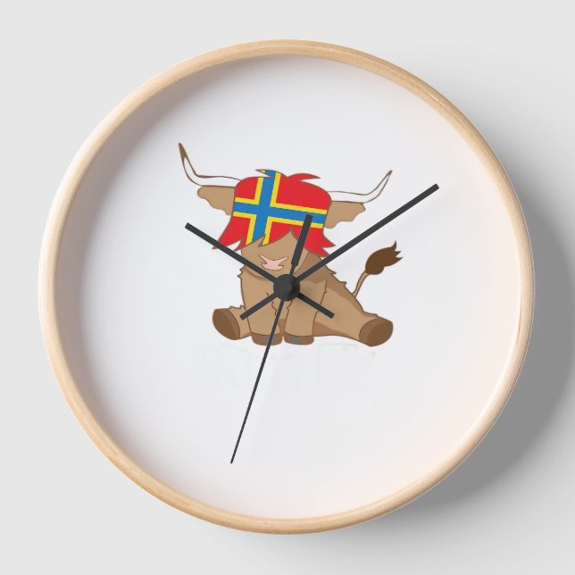 Horloge Drapeau de l'île d'Orkney cadeau écossais coupe de (Recto)