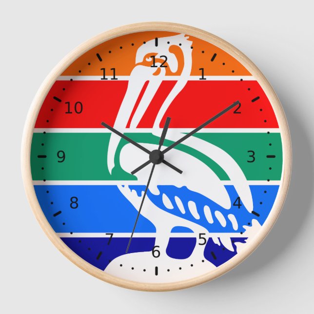 Horloge Drapeau de Saint-Pétersbourg, Floride (Recto)