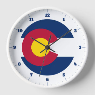 HORLOGE DRAPEAU D'ÉTAT DE COLORADO