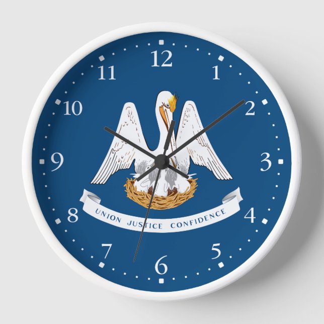 Horloge Drapeau d'État de Louisiane (Recto)