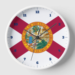 HORLOGE DRAPEAU D'ÉTAT FLORIDE