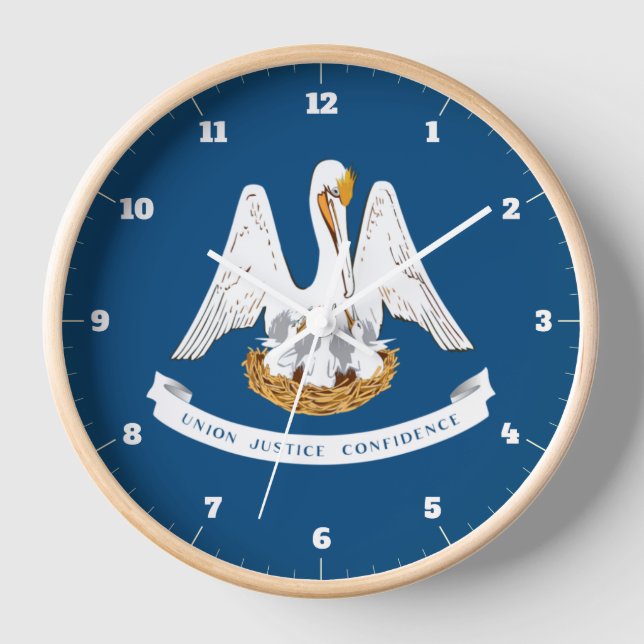 HORLOGE DRAPEAU D'ÉTAT LOUISIANA (Recto)
