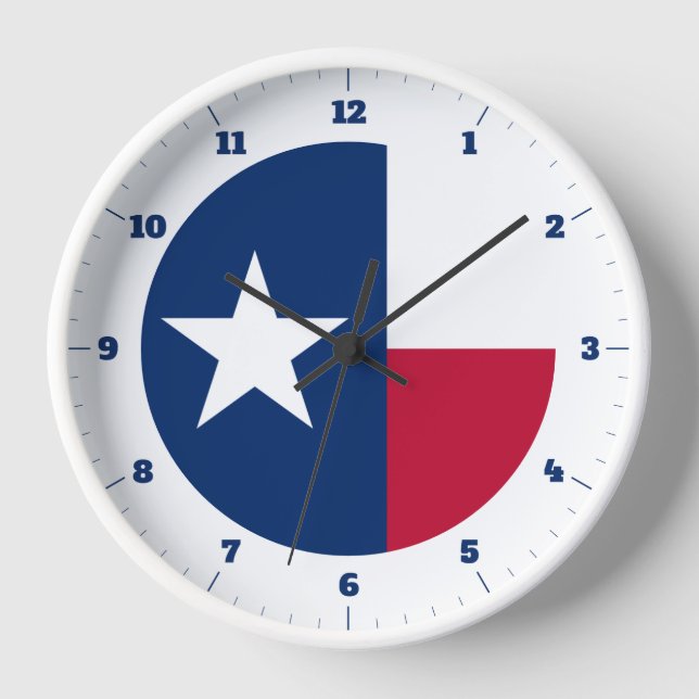 HORLOGE DRAPEAU D'ÉTAT TEXAS (Recto)
