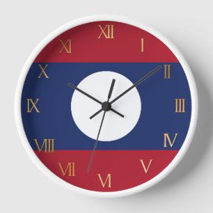 Horloge Drapeau du Laos