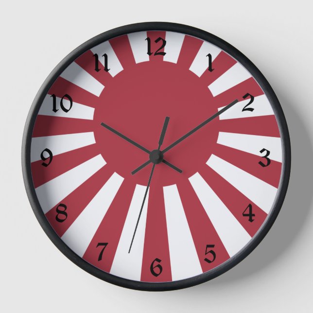 Horloge Drapeau du soleil levant impérial du Japon, Edo à  (Recto)