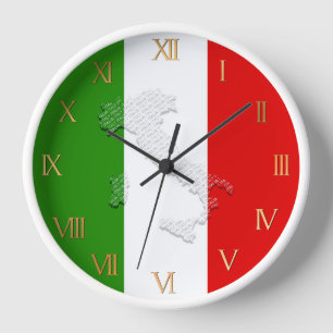 Horloge Drapeau italien