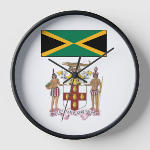 Horloge Drapeau Jamaïcain & Fierté des Symboles Culturels