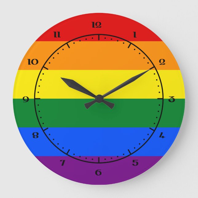 Horloge drapeau LGBT (Recto)