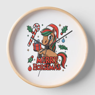 Horloge Drôle Cheval Joyeux Horsemas