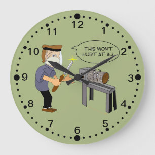 Horloge drôle de bande dessinée de Woodturning