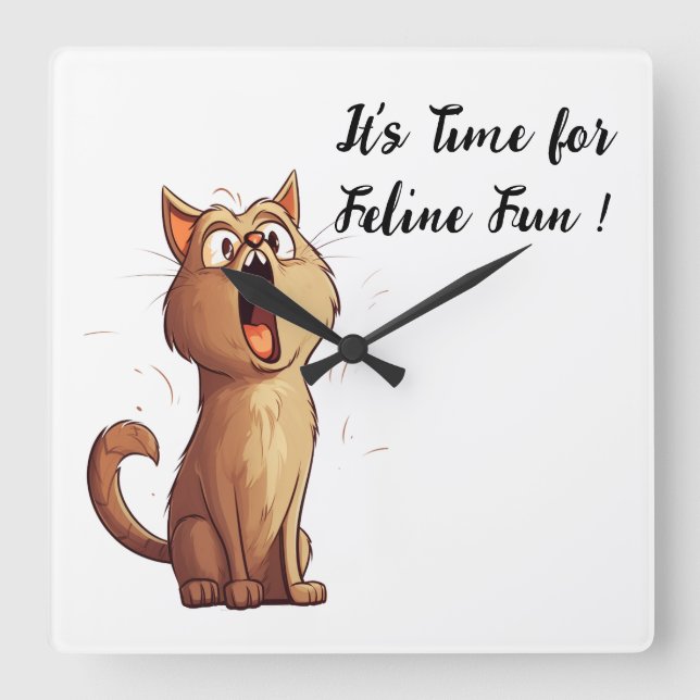 Horloge Drôle Pour Les Amoureux de les chats (Recto)