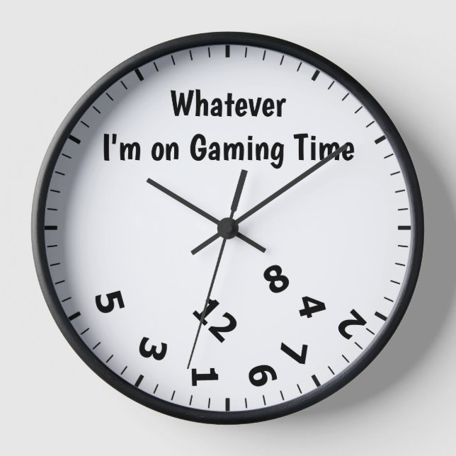 Horloge Drôle Quoi que je sois sur l'horloge de jeu (Recto)