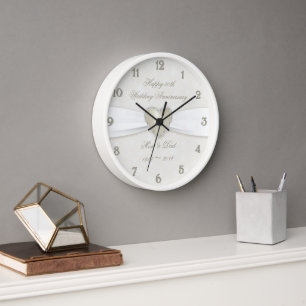 Horloge du 30e anniversaire du Mariage Damask