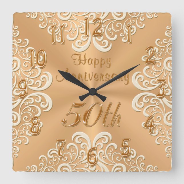 Horloge du 50e anniversaire du Mariage Gold and Ec (Recto)