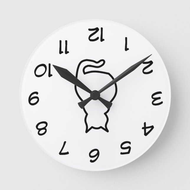 Horloge du chat à l'envers (Recto)