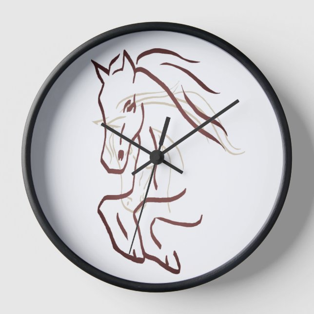 Horloge du cheval - Dessin de trait (Recto)