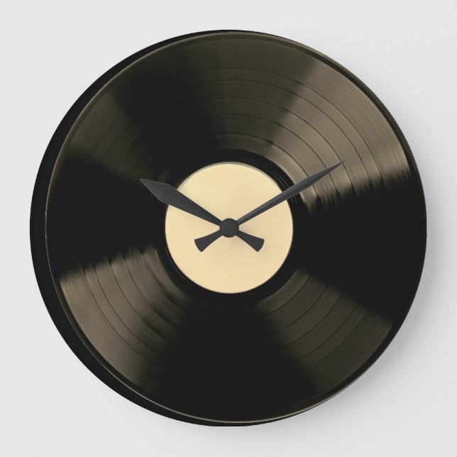 Horloge du disque de musique vinyle (Recto)