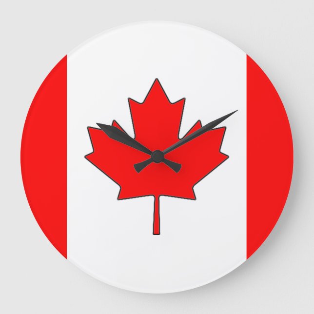 Horloge du drapeau canadien (Recto)