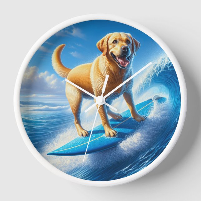 Horloge du laboratoire jaune de surf (Recto)