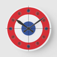 Horloge du marqueur de roche de curling- (rouge)