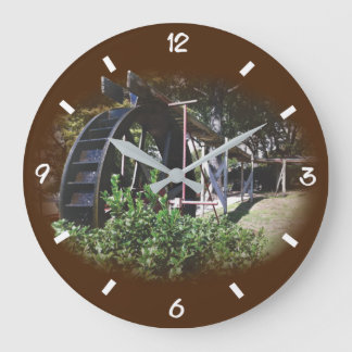 Horloge du mur acrylique de la roue d'eau