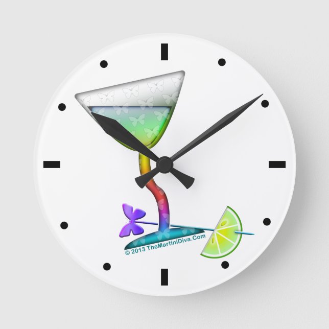 HORLOGE DU MUR - BUTTERFLY MARTINI (Recto)