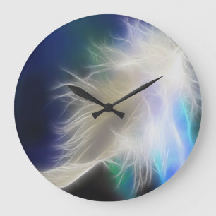 Horloge du mur de la plume d'angle