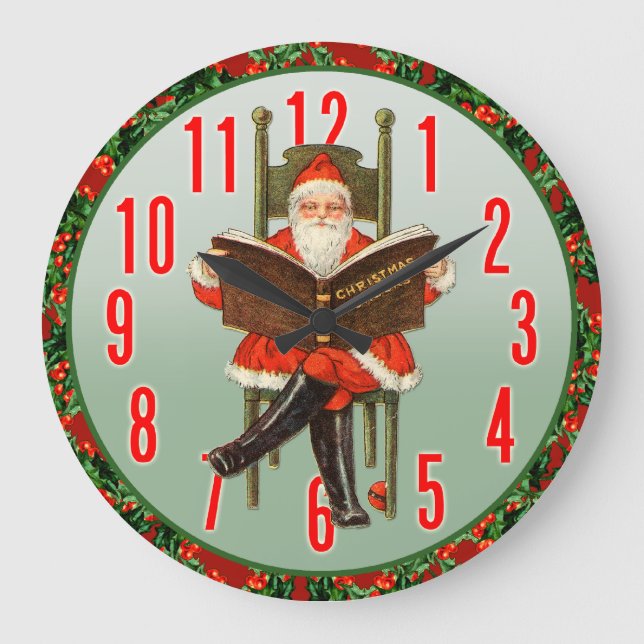 Horloge du mur de lecture du Père Noël (Recto)