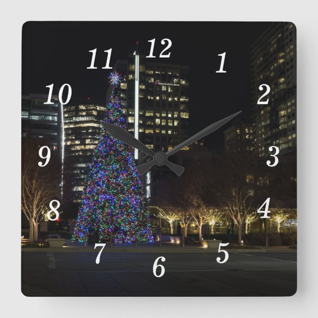 Horloge du mur de Noël du centre-ville de Dallas (Recto)